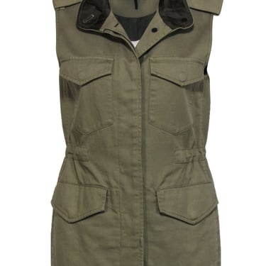 Rag & Bone - Olive Button-Up Utility-Style Vest Sz XS