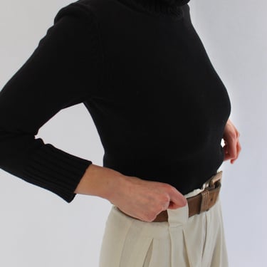 Petite Club Monaco Onyx Knit Turtleneck