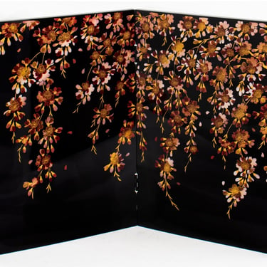 Japanese Cherry Blossom Table Folding Screen