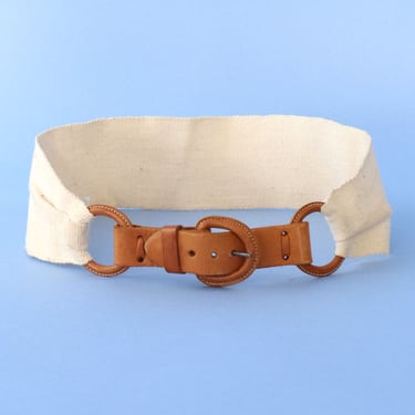 Wide Canvas Waist Belt S