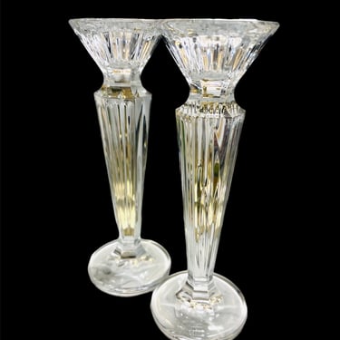 Set of 2 Marquis by Waterford Festival Crystal Candlesticks…. Luxury gifts by LeChalet