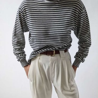 Vintage Ink Striped Turtleneck