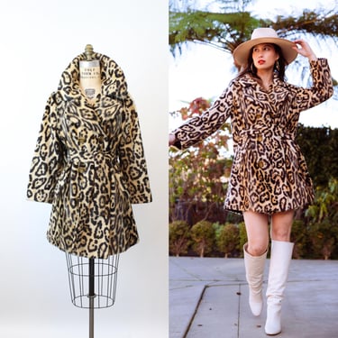 1960s 1969 documented SAFARI faux jaguar coat | new fall winter 