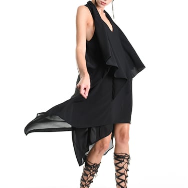 Asymmetric Drape Front Dress