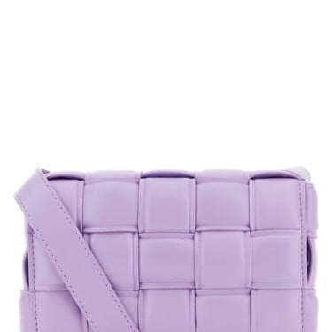 Bottega Veneta Woman Lilac Nappa Leather Small Padded Cassette Crossbody Bag