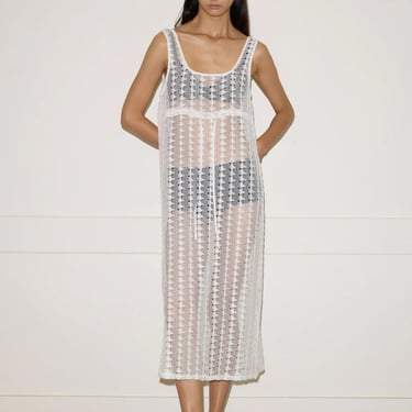Thread Dress in Off White - Deiji Studios