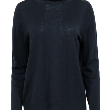 Lafayette 148 - Midnight Black Wool Turtleneck Sweater Sz XL