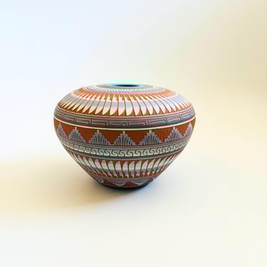 Large Carved Navajo Vase 