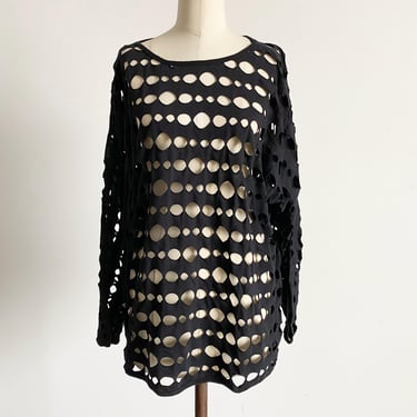 Vintage 90's Cut Out T-Shirt, Oversized Style 