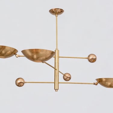 3 arms RAW BRASS COUNTERWEIGHT chandelier 