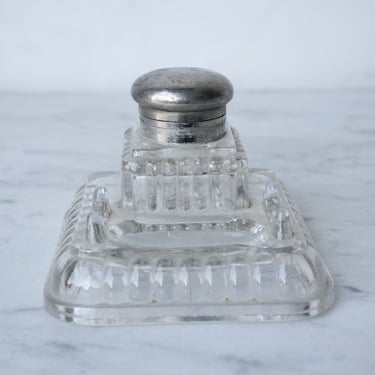 Vintage Glass Inkwell