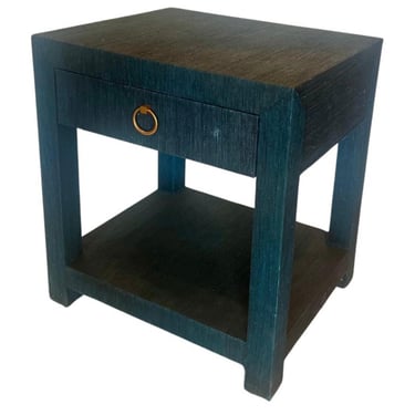 Contemporary Elegant Nightstand End Table in Linen by Serena &amp; Lily