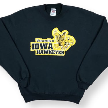 Vintage 90s University of Iowa Hawkeyes Collegiate Graphic Crewneck Sweatshirt Pullover Size Small/Medium 