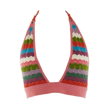 Dolce &amp; Gabbana Multicolor Crochet Halter Top