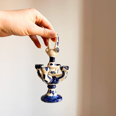 Small Ceramic Prayer Candle Holder 