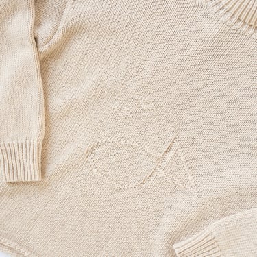 Cotton Rollneck with Fish in Ecru