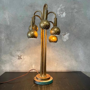 Mid Century Modern Copper Table Lamp In The Style Of Paavo Tynell