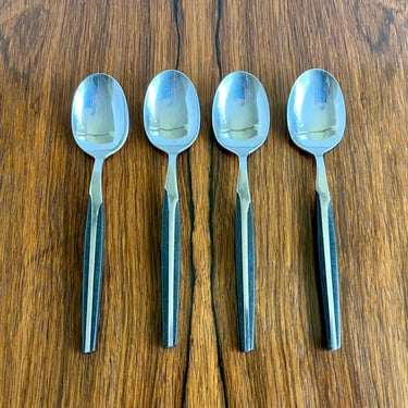 Vintage Eldan (ELD2) Black Teaspoons - Set of 4 