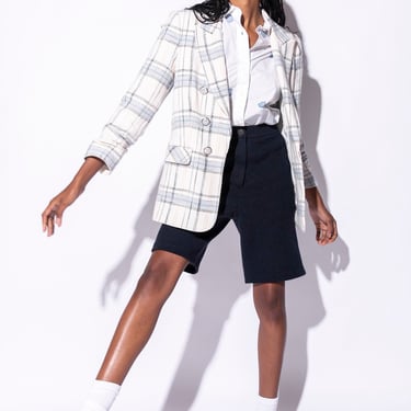 VERONICA BEARD White & Blue Tweed Blazer (Sz. 10)