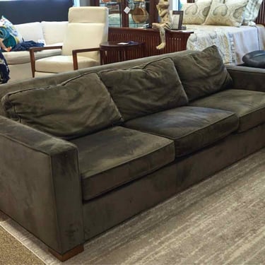 Mitchell Gold Modern Track Arm Sofa in Charcoal