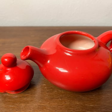 Vintage Pop Color Beauce HayHoe Flowerdale Tea Company Ceramic Teapot | Canada Retro Bright mcm Cafe Ketchup Mustard Serving | ONLY RED LEFT 