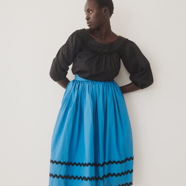 Ysl Turquoise Ric-Rac Cotton Skirt