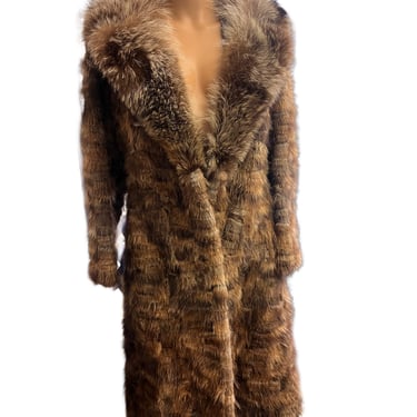 Muscrat Fur Coat Vintage, Vintage Fur Coat, Muscrat Fur, 60s Fur Coat, Long Fur Coat, Full Length Fur Coat, Winter Fur Coat, Authentic Fur 