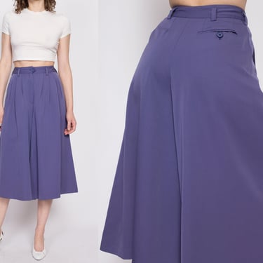 Small 70s 80s Christian Aujard Lilac Purple High Waisted Culottes 25.5