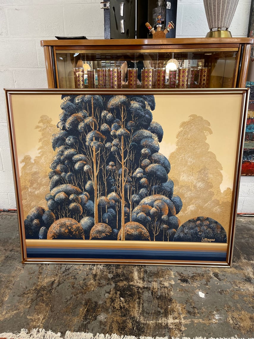 Mid Century/Vintage Letterman Oil Painting | Urban Goods | San Antonio, TX