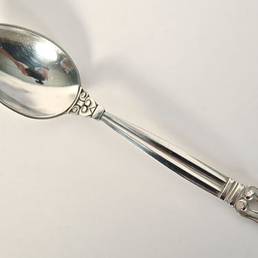 Georg Jensen Acorn Teaspoon Large Youth Spoon 6 1/8 inch Danish Modern 