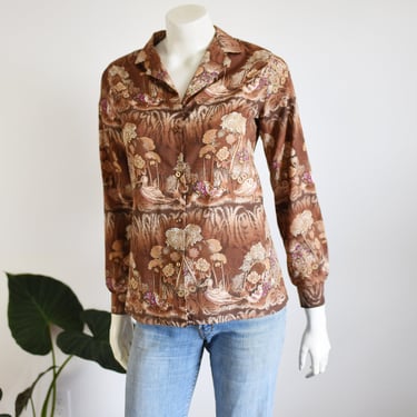 1970s Alex Colman Duck Novelty Blouse - XS/S 