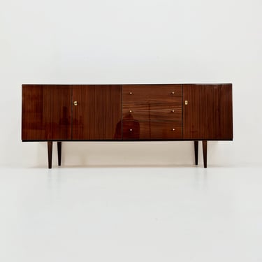 Rare Mid Century Modern German Mahogany sideboard model graz by Mann Möbel, 1950s 