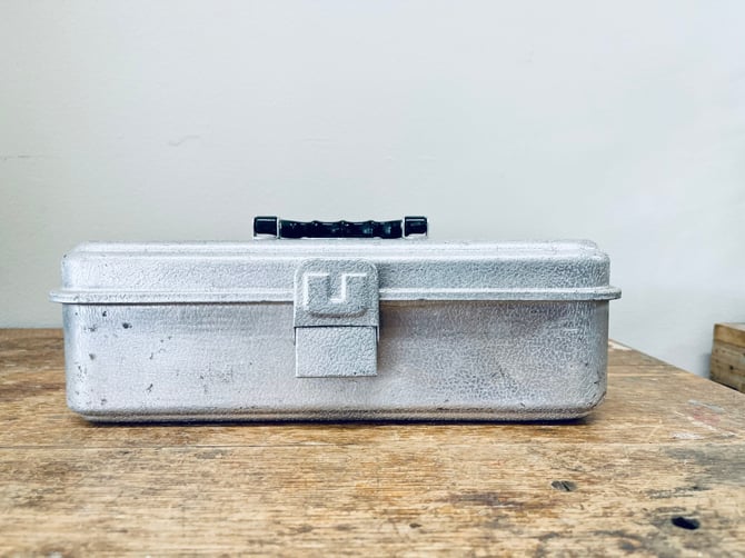 Red outlet Metal Toolbox, Vintage FishingTackle Box