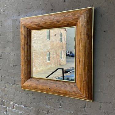 Brass & Bamboo Mirror