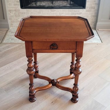 Fine French Rene Trotel Signed Fruitwood Side Table 