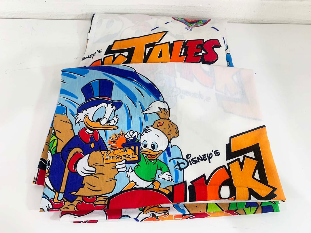 Vintage Duck Tales Twin Bed Flat Sheet Bedding Poly/Cotton | Check ...