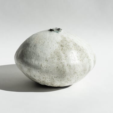 Medium Moon Vase in Grey Stoneware