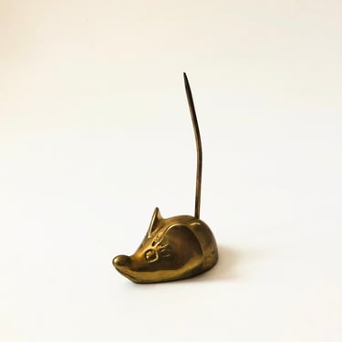 Brass Mouse Ring or Note Holder 