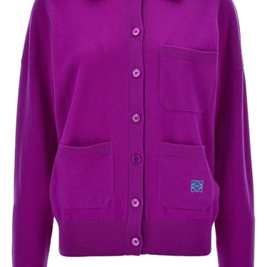 Loewe Women Logo Embroidery Cardigan