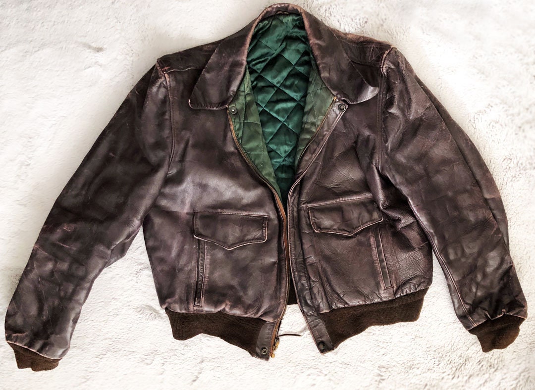 ジャケット・アウター soramar Vintage 40's 50's Navy G1 Flight Jacket Size 40 WW2 Era