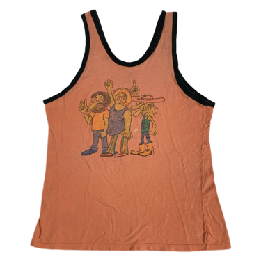 Vintage 2-Tone "Hippy Comic" Tank Top