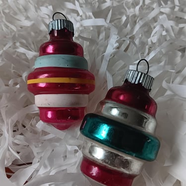 Shiny Brite Vintage Christmas Ornaments | Set of 2 