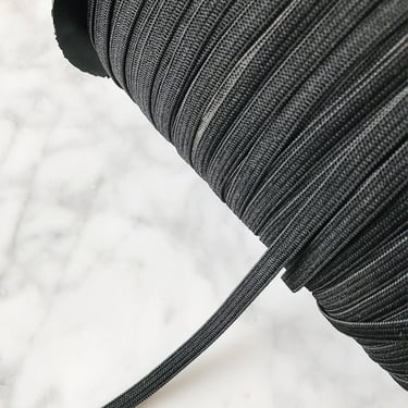 Ships now - 10 yards flat 1/4” inch Black knit elastic - fabric mask making Quarter inch elastic - black or white ships next day from CA 