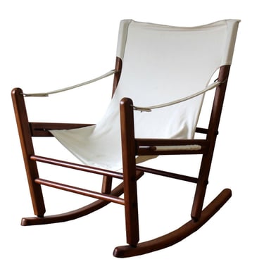 Mid Century Modern Sling Rocking Chair 