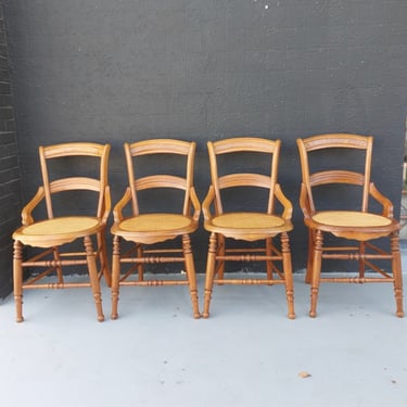 Antique Wood + Cane Chairs