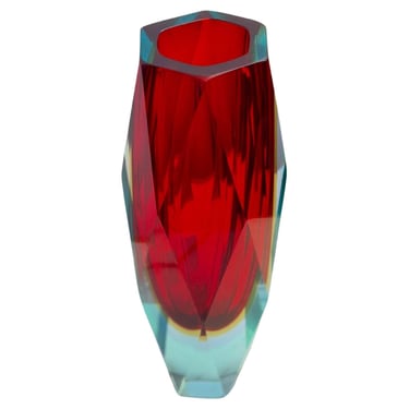 Vintage Italian Murano Glass Vase by Mandruzzato, c. 1960's