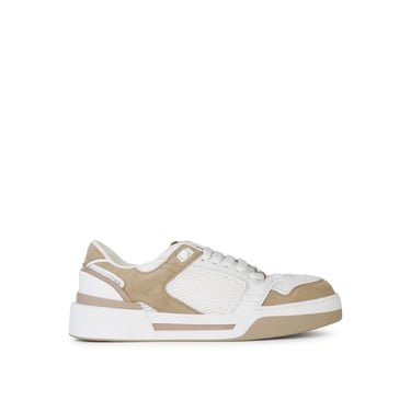 Dolce &amp; Gabbana 'New Roma' White Leather Sneakers Man