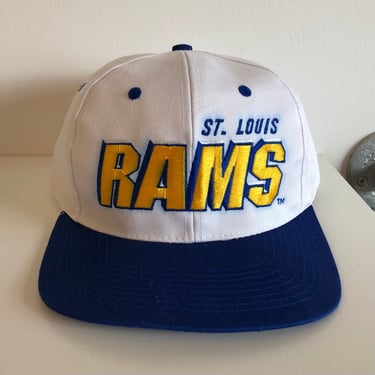 1990s St. Louis Rams White & Blue Snapback