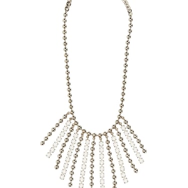 Alessandra Rich Women Crystal And Chain Necklace With Bangs