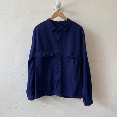 Vintage Heavyweight European Workwear Blue Chore Coat L